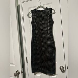 Calvin Klein Black Dress with mini gold studded detail